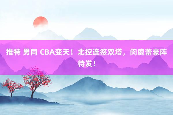 推特 男同 CBA变天！北控连签双塔，闵鹿蕾豪阵待发！